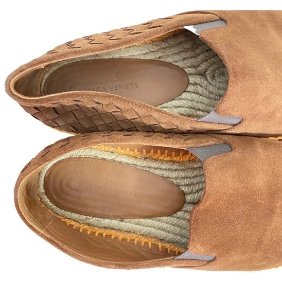 Bottega Veneta Intrecciato Suede Woven Espadrilles Mens 38 = US 5 Warm Tan EUC main image 11